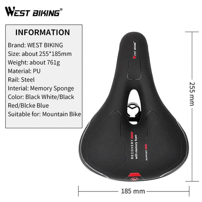 WEST BIKING Thicken Bicycle Saddle